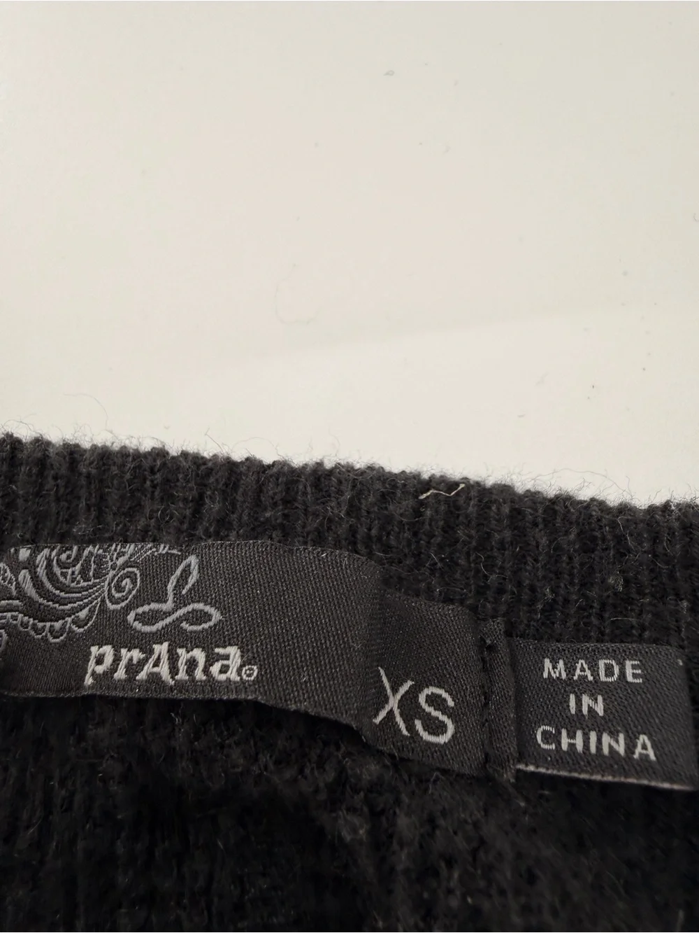Prana Milani Crew Sweater Black XS Women’s Crewneck Lightweight Top PrAna